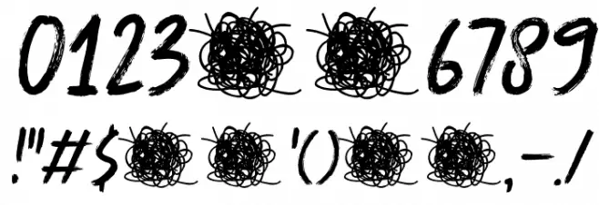 DK Spaghetti And Cheese Regular Font OTHER CHARS