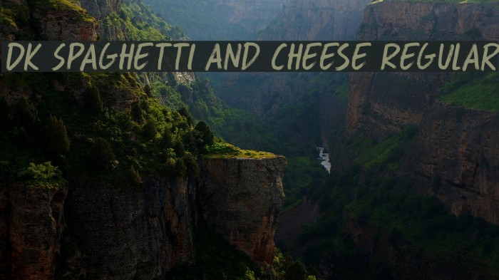 DK Spaghetti And Cheese Regular Font examples