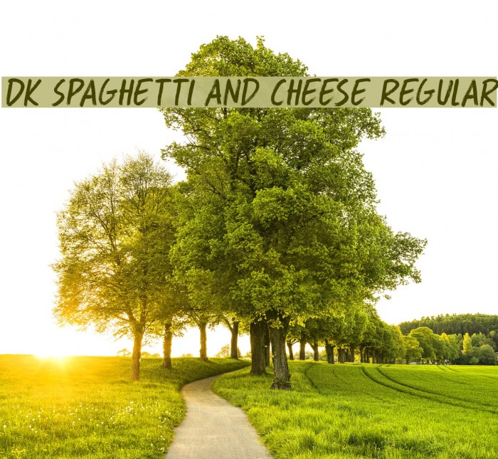 DK Spaghetti And Cheese Regular Font examples