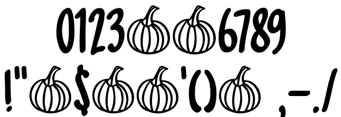 DK Spiced Pumpkin Regular Font OTHER CHARS