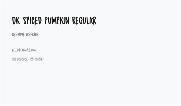 DK Spiced Pumpkin Regular Business Card