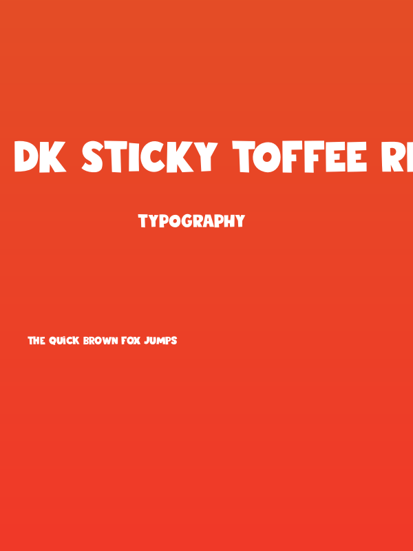 DK Sticky Toffee Regular Poster