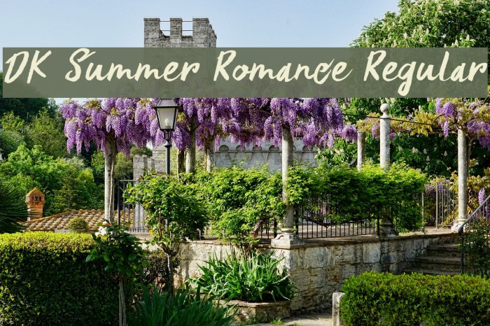 DK Summer Romance Regular Font examples