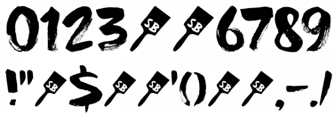 DK Superbrush Regular Font OTHER CHARS