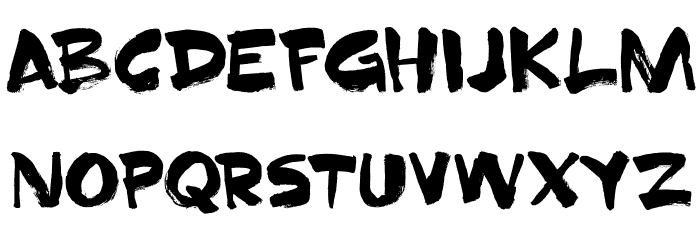 DK Superbrush Regular Font LOWERCASE