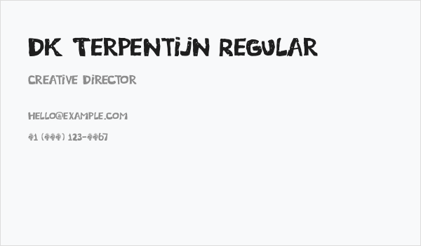 DK Terpentijn Regular Business Card