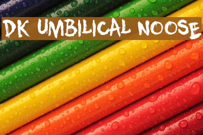 DK Umbilical Noose Font examples