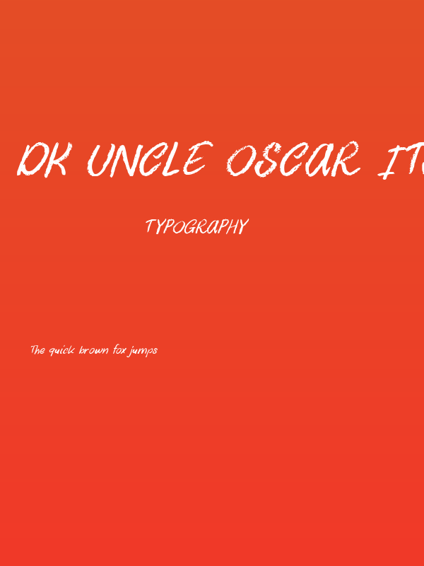 DK Uncle Oscar Italic Poster