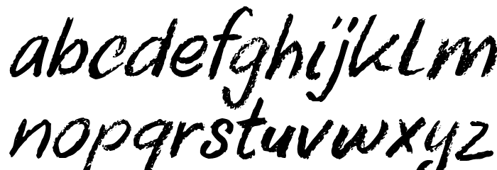 DK Uncle Oscar Italic Font LOWERCASE