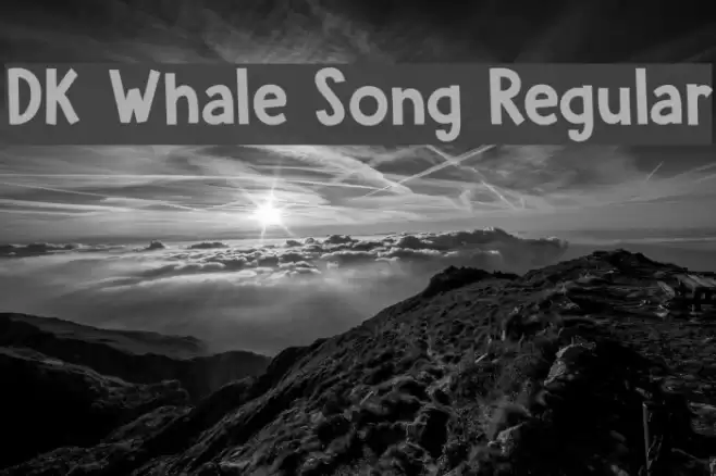 DK Whale Song Regular Font examples