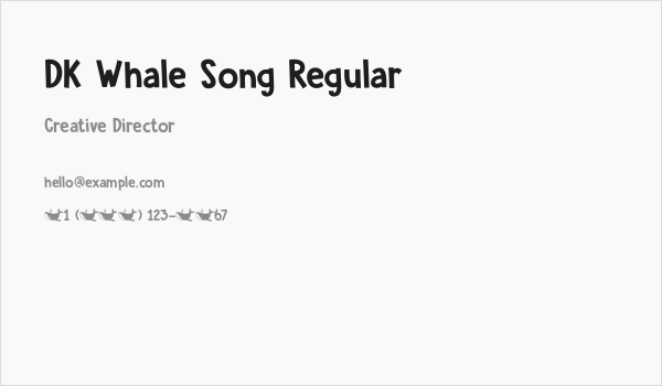 DK Whale Song Regular Business Card