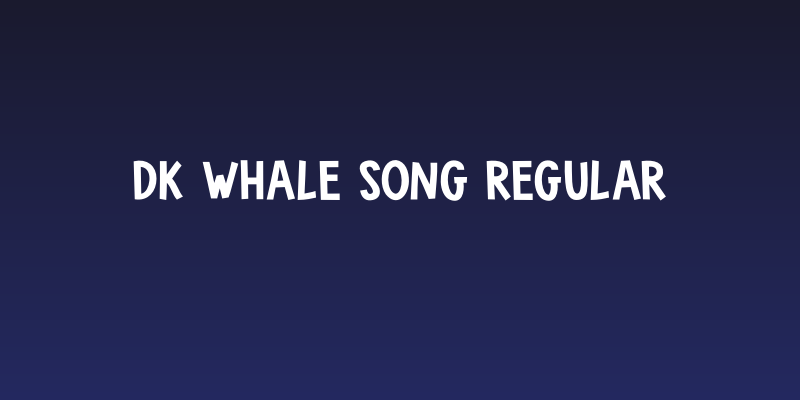 DK Whale Song Regular Social Header