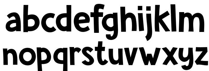 DK Whale Song Regular Font LOWERCASE