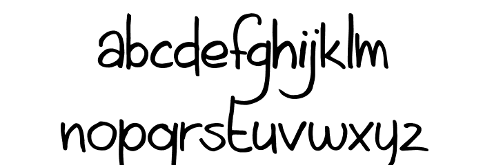 DKAintNothingFancy Font LOWERCASE