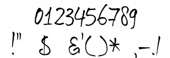 DKAuRevoir Font OTHER CHARS