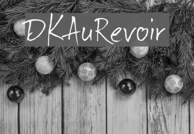 DKAuRevoir Font examples
