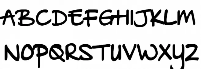 DKBabysitter Schriftart Groß