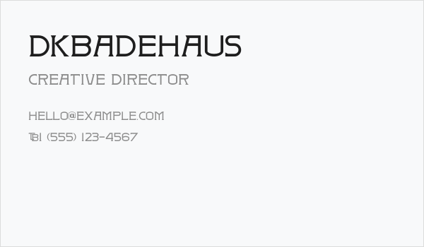 DKBadehaus Business Card