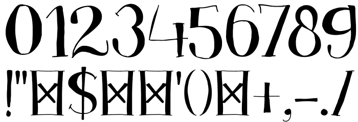 DKBandolina Font OTHER CHARS