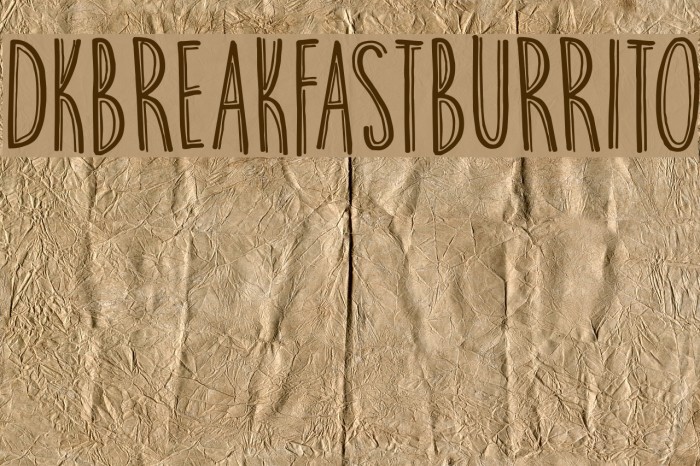 DKBreakfastBurrito Font examples