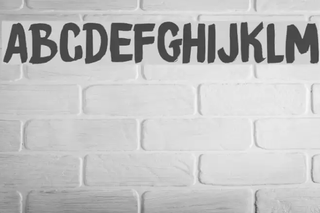 DKBrushCrush Font examples