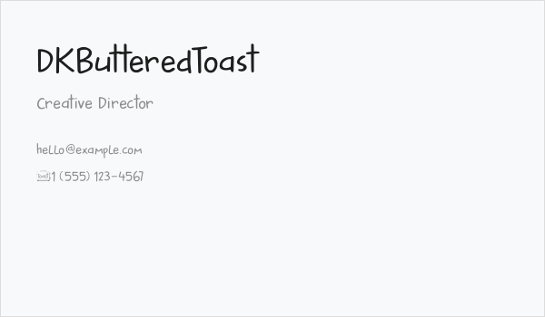 DKButteredToast Business Card