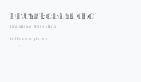 DKCarteBlanche Business Card