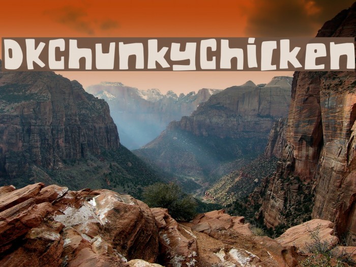 DKChunkyChicken Font examples