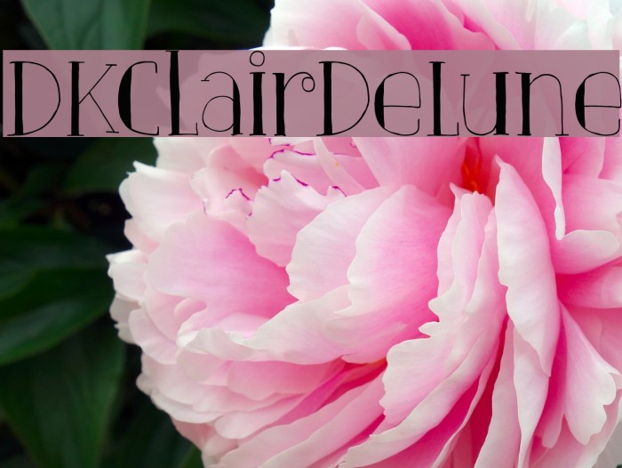 DKClairDeLune Font examples