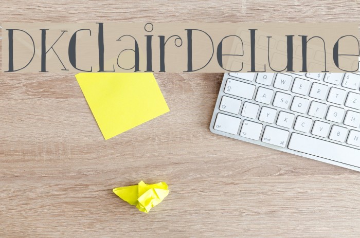 DKClairDeLune Font examples