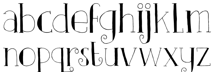 DKClairDeLune Font LOWERCASE