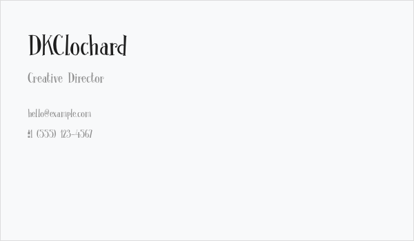 DKClochard Business Card