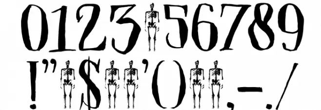 DKClosetSkeleton Font OTHER CHARS