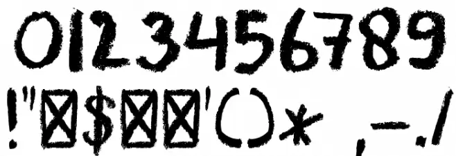 DKCoolCrayon Font OTHER CHARS