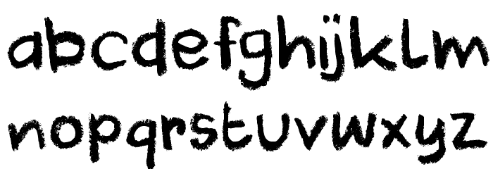 DKCoolCrayon Font LOWERCASE
