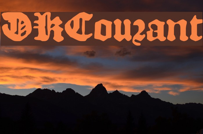 DKCourant Font examples