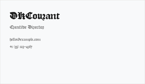 DKCourant Business Card