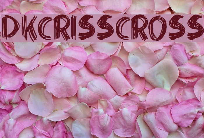 DKCrissCross Font examples