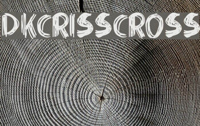 DKCrissCross Font examples