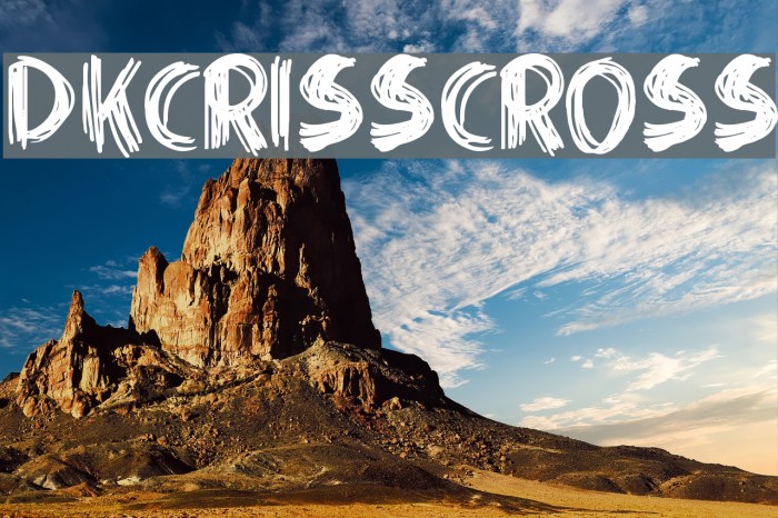 DKCrissCross Font examples