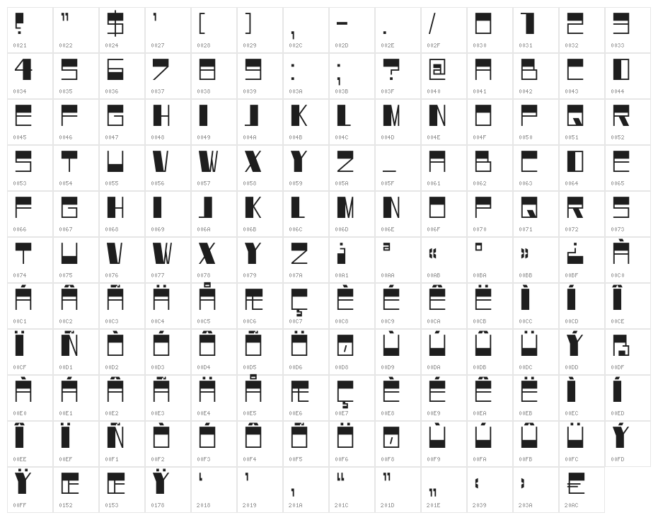 DKDortmunderEcke Character Map