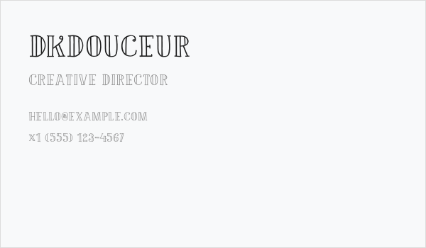 DKDouceur Business Card