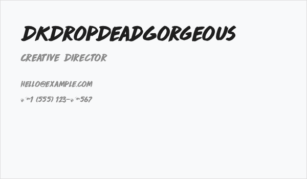 DKDropDeadGorgeous Business Card