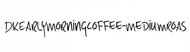 DKEarlyMorningCoffee-MediumRoas  font caratteri gratis