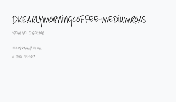 DKEarlyMorningCoffee-MediumRoas Business Card