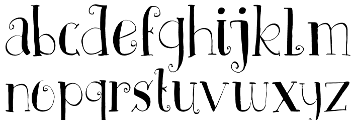 DKFatherFrost Font LOWERCASE