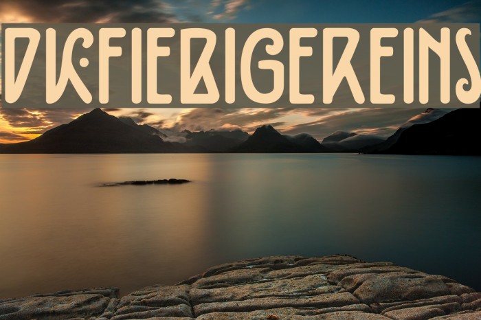 DKFiebigerEins Font examples