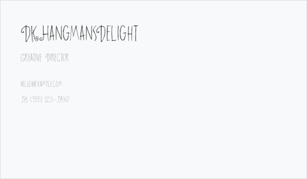 DKHangmansDelight Business Card