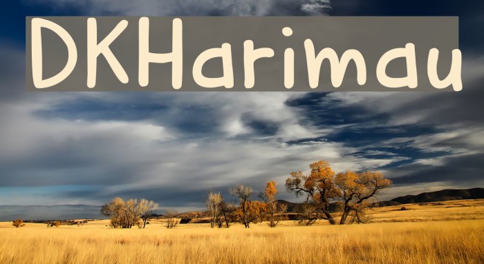 DKHarimau Font examples