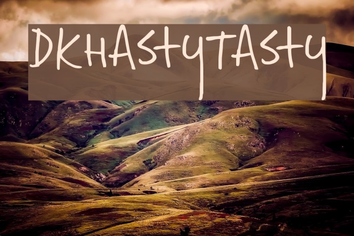 DKHastyTasty Font examples